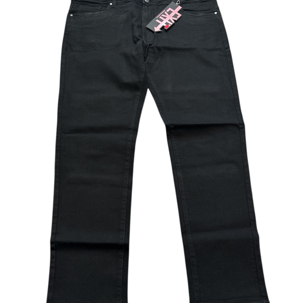 Exit Men Black Denim Dark Wash Straight Leg Jeans Size 42 x 32
